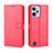 Leather Case Stands Flip Cover Holder BY5 for Realme C31 Red