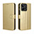 Leather Case Stands Flip Cover Holder BY5 for Realme C51 Gold