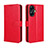 Leather Case Stands Flip Cover Holder BY5 for Realme C55 Red