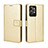 Leather Case Stands Flip Cover Holder BY5 for Realme GT2 Pro 5G Gold