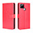 Leather Case Stands Flip Cover Holder BY5 for Realme Q2i 5G Red