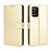 Leather Case Stands Flip Cover Holder BY5 for Realme Q3 5G Gold