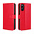 Leather Case Stands Flip Cover Holder BY5 for Realme V20 5G Red