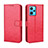 Leather Case Stands Flip Cover Holder BY5 for Realme V25 5G Red