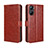 Leather Case Stands Flip Cover Holder BY5 for Realme V30t 5G Brown