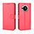 Leather Case Stands Flip Cover Holder BY5 for Sharp Aquos R7 Red