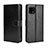 Leather Case Stands Flip Cover Holder BY5 for Sharp Aquos Sense4 Black