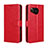 Leather Case Stands Flip Cover Holder BY5 for Sharp Aquos Sense7 Plus Red