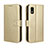 Leather Case Stands Flip Cover Holder BY5 for Sharp Aquos wish3 Gold