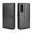 Leather Case Stands Flip Cover Holder BY5 for Sony Xperia 1 III Black