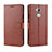 Leather Case Stands Flip Cover Holder BY5 for Sony Xperia XA2 Brown