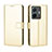 Leather Case Stands Flip Cover Holder BY5 for Vivo iQOO Z6 Pro 5G Gold