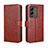 Leather Case Stands Flip Cover Holder BY5 for Vivo V25 Pro 5G Brown
