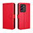 Leather Case Stands Flip Cover Holder BY5 for Vivo V25 Pro 5G Red