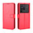 Leather Case Stands Flip Cover Holder BY5 for Vivo X80 Pro 5G Red