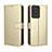 Leather Case Stands Flip Cover Holder BY5 for Vivo Y02 Gold