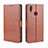 Leather Case Stands Flip Cover Holder BY5 for Vivo Y11 Brown