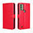 Leather Case Stands Flip Cover Holder BY5 for Wiko Voix Red