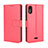 Leather Case Stands Flip Cover Holder BY5 for Wiko Y51 Red