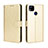 Leather Case Stands Flip Cover Holder BY5 for Xiaomi POCO C3 Gold