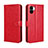 Leather Case Stands Flip Cover Holder BY5 for Xiaomi Poco C50 Red