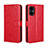 Leather Case Stands Flip Cover Holder BY5 for Xiaomi Poco M4 5G Red