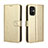 Leather Case Stands Flip Cover Holder BY5 for Xiaomi Poco M5 4G Gold