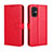 Leather Case Stands Flip Cover Holder BY5 for Xiaomi Poco M5 4G Red