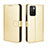 Leather Case Stands Flip Cover Holder BY5 for Xiaomi Redmi 10 (2022) Gold