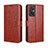Leather Case Stands Flip Cover Holder BY5 for Xiaomi Redmi 11 Prime 4G Brown