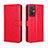 Leather Case Stands Flip Cover Holder BY5 for Xiaomi Redmi 11 Prime 4G Red