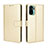 Leather Case Stands Flip Cover Holder BY5 for Xiaomi Redmi Note 10 4G Gold