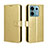 Leather Case Stands Flip Cover Holder BY5 for Xiaomi Redmi Note 13 Pro 5G Gold