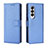 Leather Case Stands Flip Cover Holder BY6 for Samsung Galaxy Z Fold4 5G Blue