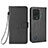 Leather Case Stands Flip Cover Holder BY6 for Xiaomi Black Shark 5 5G Black