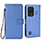 Leather Case Stands Flip Cover Holder BY6 for Xiaomi Black Shark 5 5G Blue