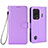 Leather Case Stands Flip Cover Holder BY6 for Xiaomi Black Shark 5 5G Purple