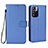 Leather Case Stands Flip Cover Holder BY6 for Xiaomi Mi 11i 5G (2022) Blue