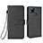 Leather Case Stands Flip Cover Holder BY6 for Xiaomi POCO C3 Black