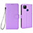 Leather Case Stands Flip Cover Holder BY6 for Xiaomi POCO C3 Purple