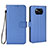 Leather Case Stands Flip Cover Holder BY6 for Xiaomi Poco X3 Pro Blue