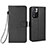 Leather Case Stands Flip Cover Holder BY6 for Xiaomi Poco X4 NFC Black