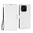 Leather Case Stands Flip Cover Holder BY6 for Xiaomi Redmi 10 India White