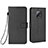 Leather Case Stands Flip Cover Holder BY6 for Xiaomi Redmi 10X Pro 5G Black