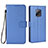 Leather Case Stands Flip Cover Holder BY6 for Xiaomi Redmi 10X Pro 5G Blue