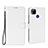 Leather Case Stands Flip Cover Holder BY6 for Xiaomi Redmi 9 India White