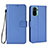 Leather Case Stands Flip Cover Holder BY6 for Xiaomi Redmi Note 10 4G Blue