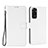 Leather Case Stands Flip Cover Holder BY6 for Xiaomi Redmi Note 11 4G (2022) White