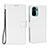 Leather Case Stands Flip Cover Holder BY6 for Xiaomi Redmi Note 11 SE India 4G White