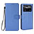 Leather Case Stands Flip Cover Holder BY6 for Xiaomi Redmi Note 11E Pro 5G Blue